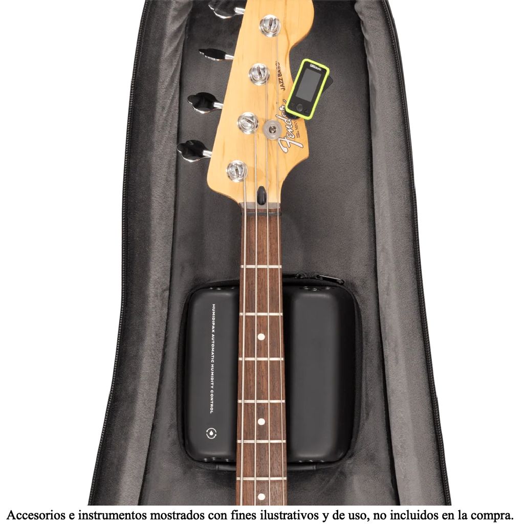Detalle del sistema de sujeción de mástil en funda D'Addario PW-BLEBC-01