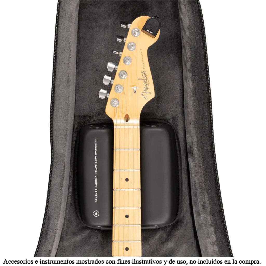 Detalle del sistema de sujeción de mástil en funda D'Addario PW-BLEGC-01