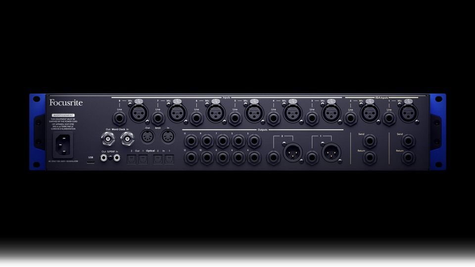 Panel Trasero y Conexiones Focusrite ISA C8X