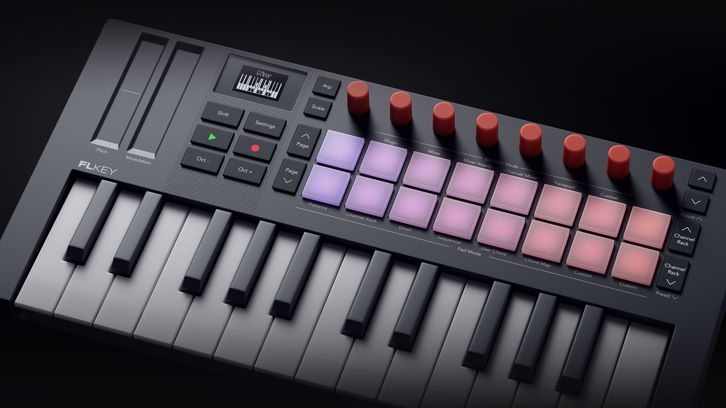 Pads RGB Novation FLkey Mini 25
