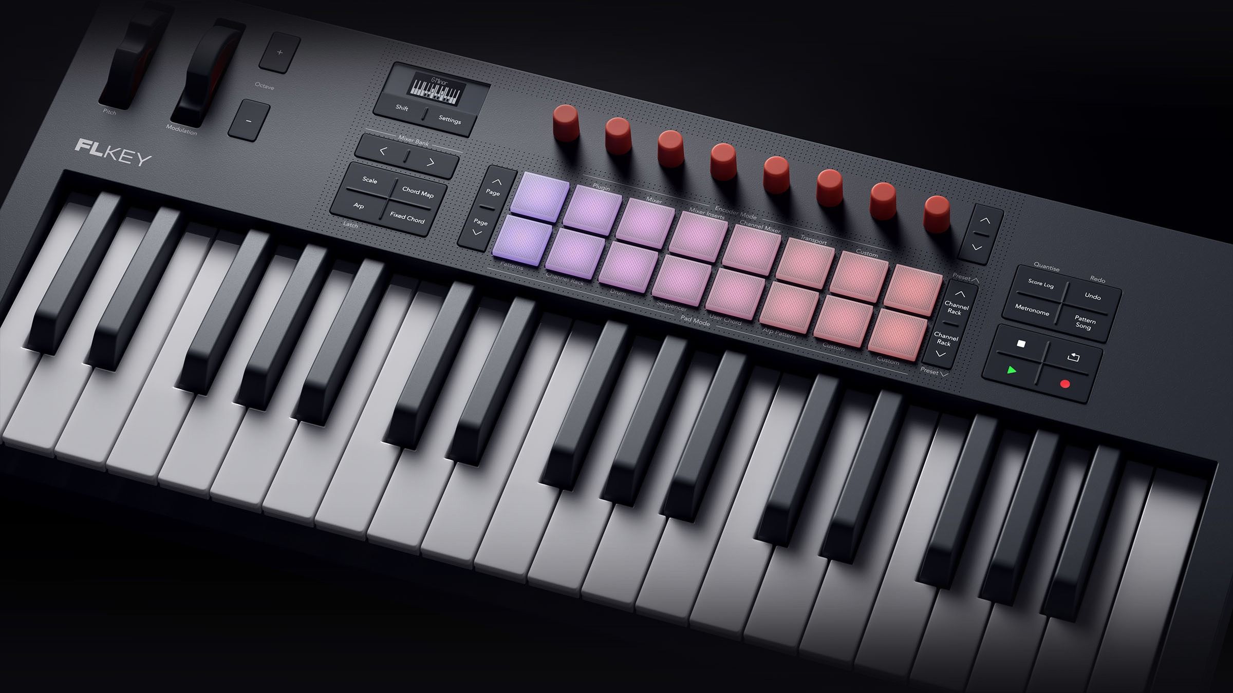 Controles del Panel Novation FLkey 37