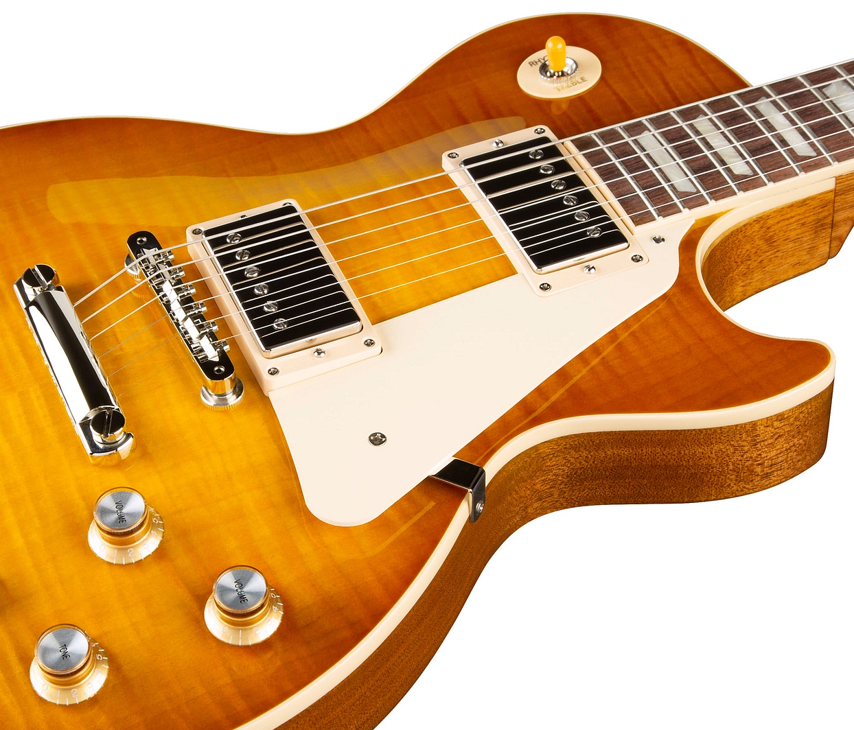 Guitarra Eléctrica Gibson Les Paul Standard 60s AAA Flame Top Lemonburst Vista Completa