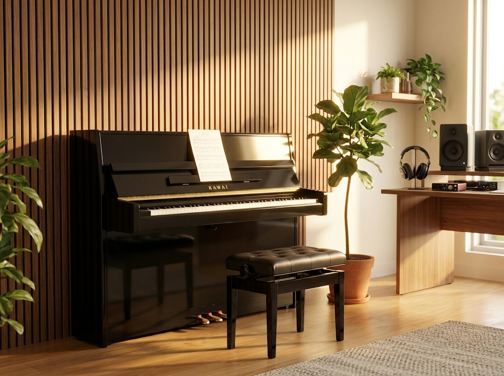 Piano Acústico Vertical Kawai K-15E Ébano Pulido