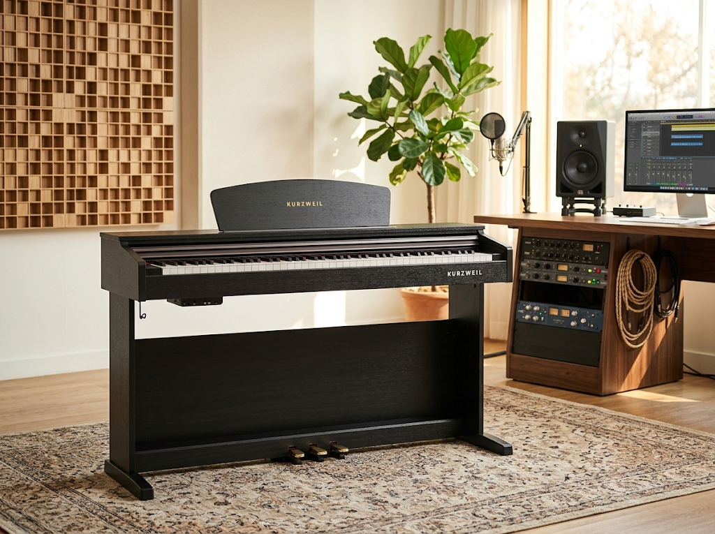 Piano Digital Kurzweil M90 SR Palisandro Mueble Vista Frontal