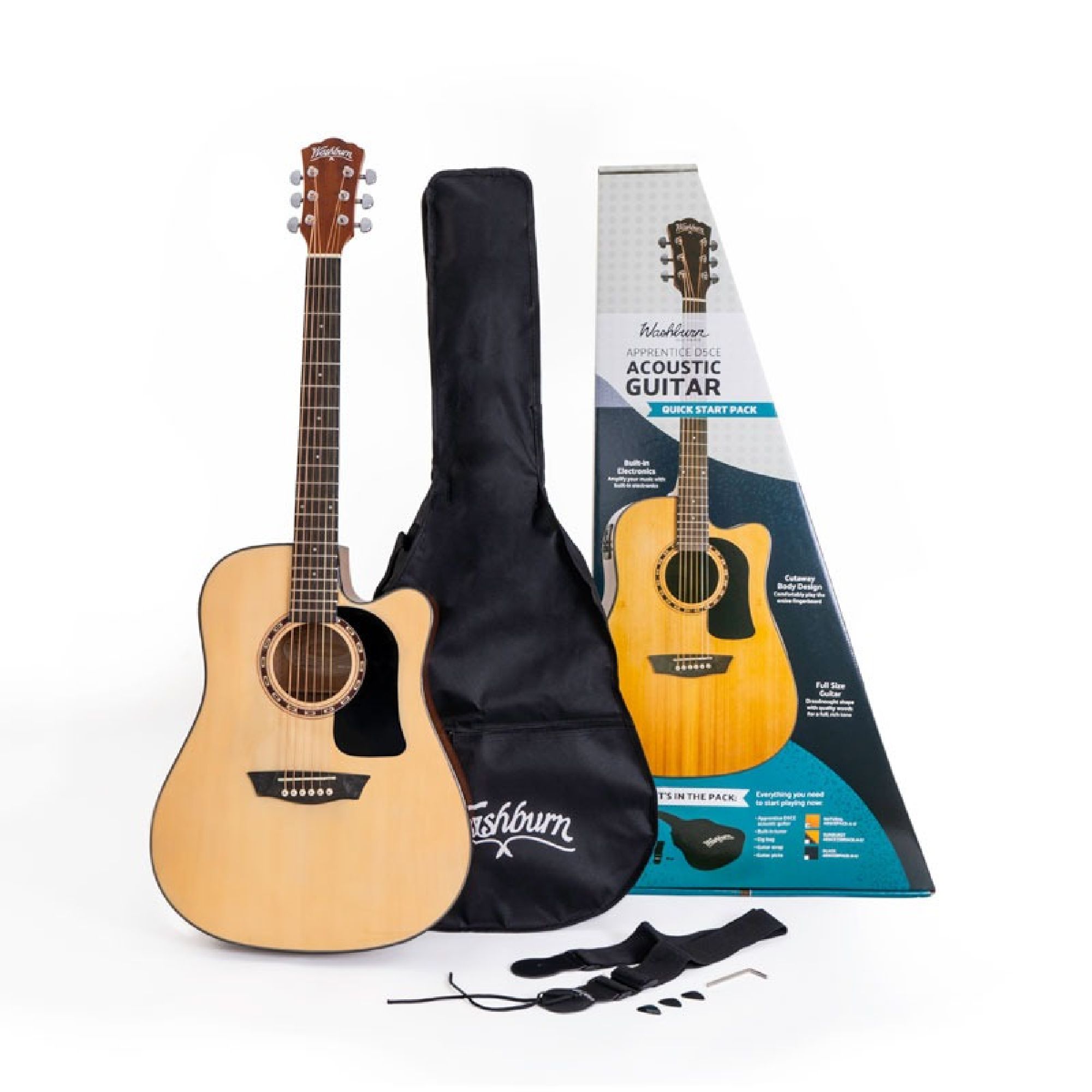 Pack Completo Washburn AD5CE Black